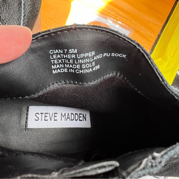 Steve Madden | Black suede tassel ankle boots | Mid heels | size 7.5M - Picture 3 of 5